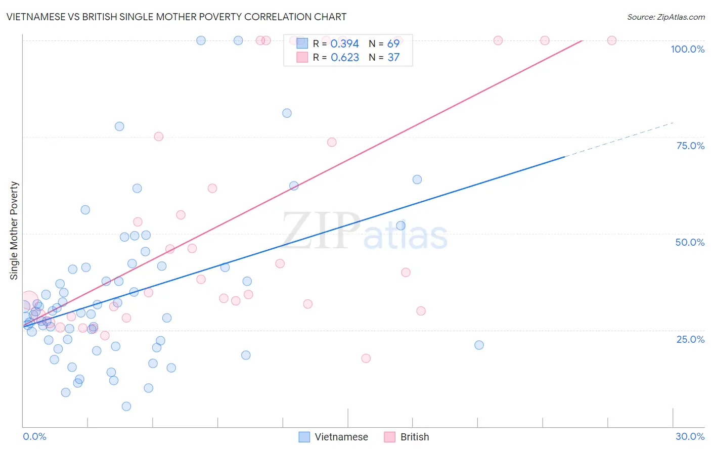 Vietnamese vs British Single Mother Poverty