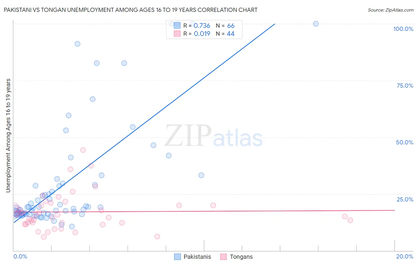 Pakistani vs Tongan Unemployment Among Ages 16 to 19 years