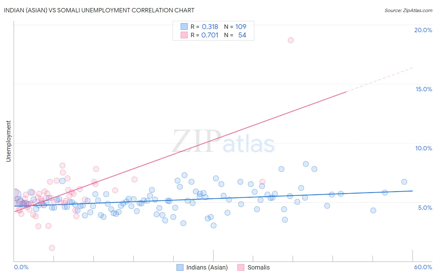 Indian (Asian) vs Somali Unemployment
