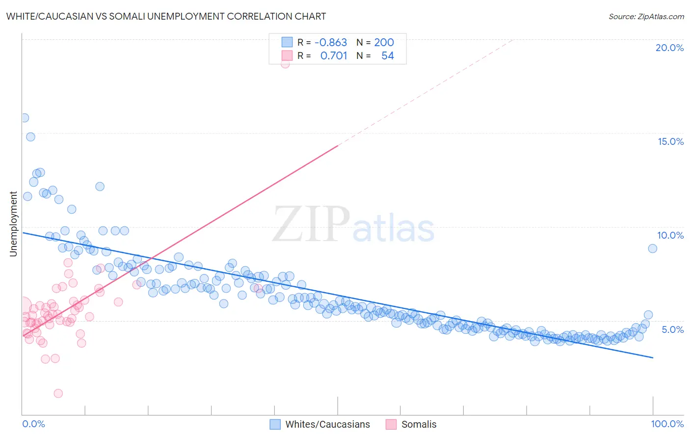 White/Caucasian vs Somali Unemployment