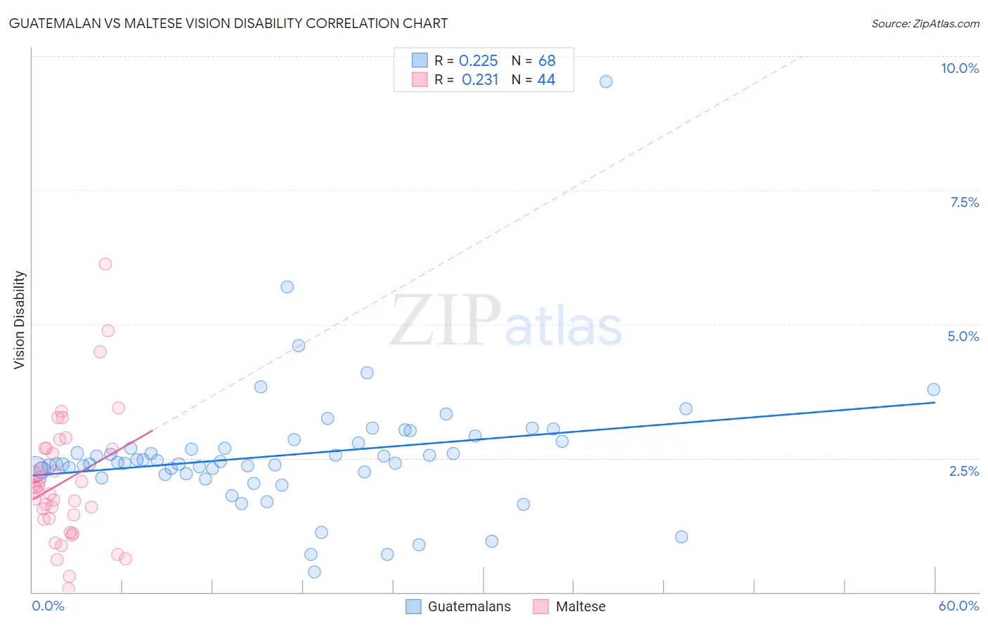 Guatemalan vs Maltese Vision Disability