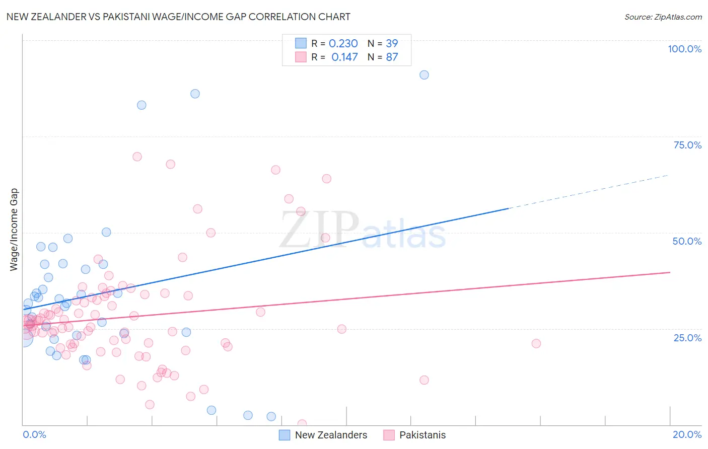 New Zealander vs Pakistani Wage/Income Gap