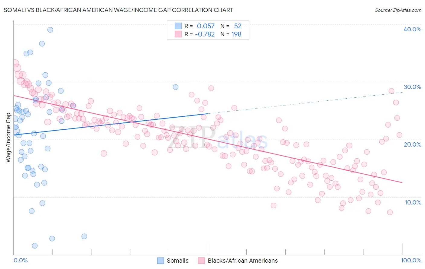 Somali vs Black/African American Wage/Income Gap