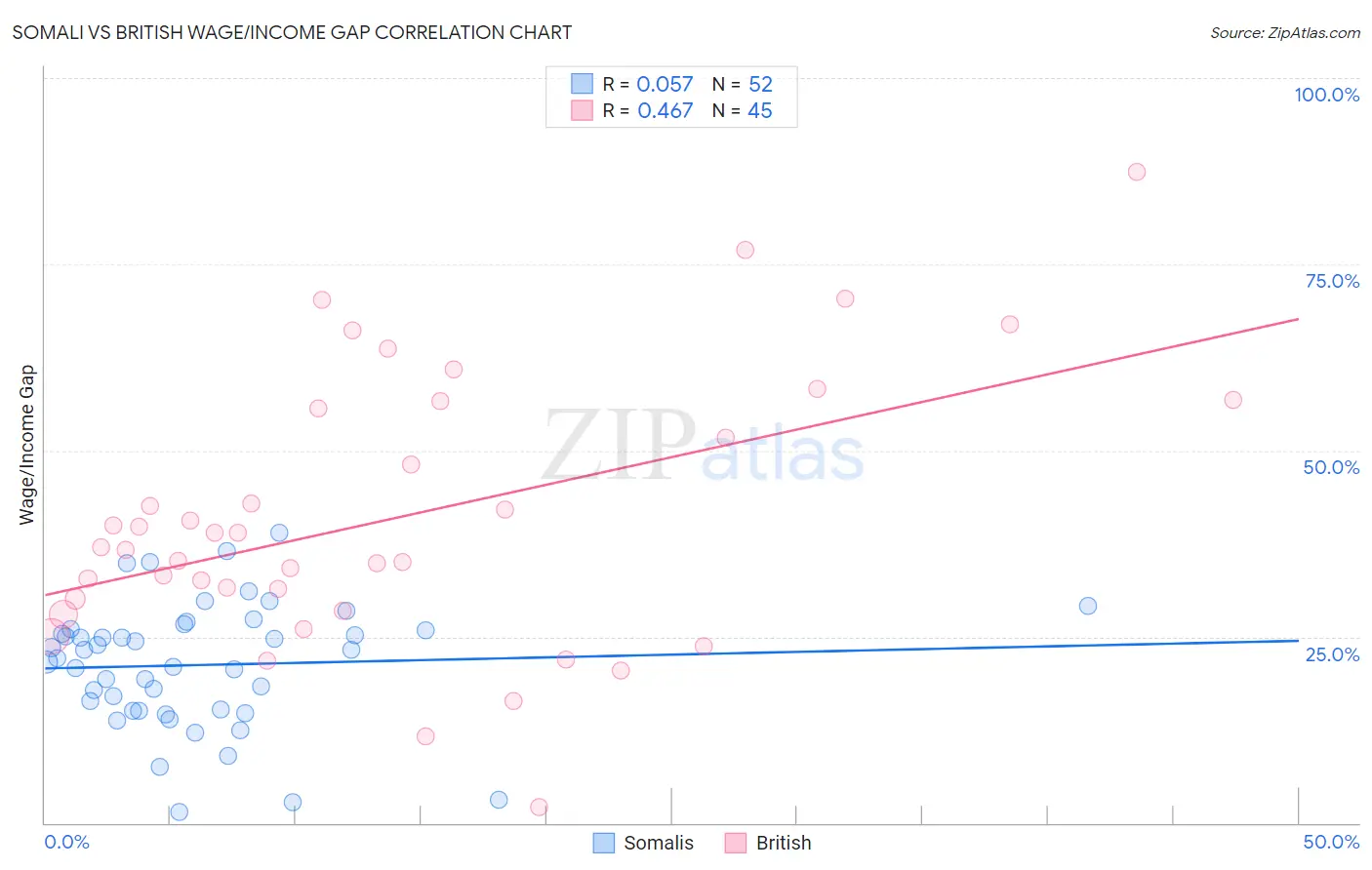 Somali vs British Wage/Income Gap