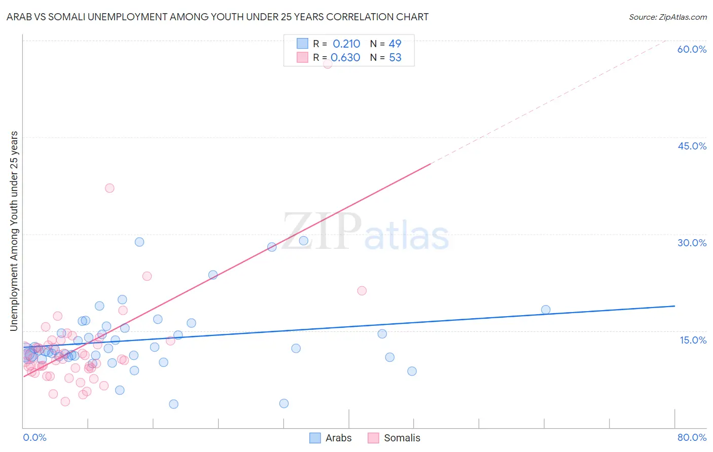 Arab vs Somali Unemployment Among Youth under 25 years