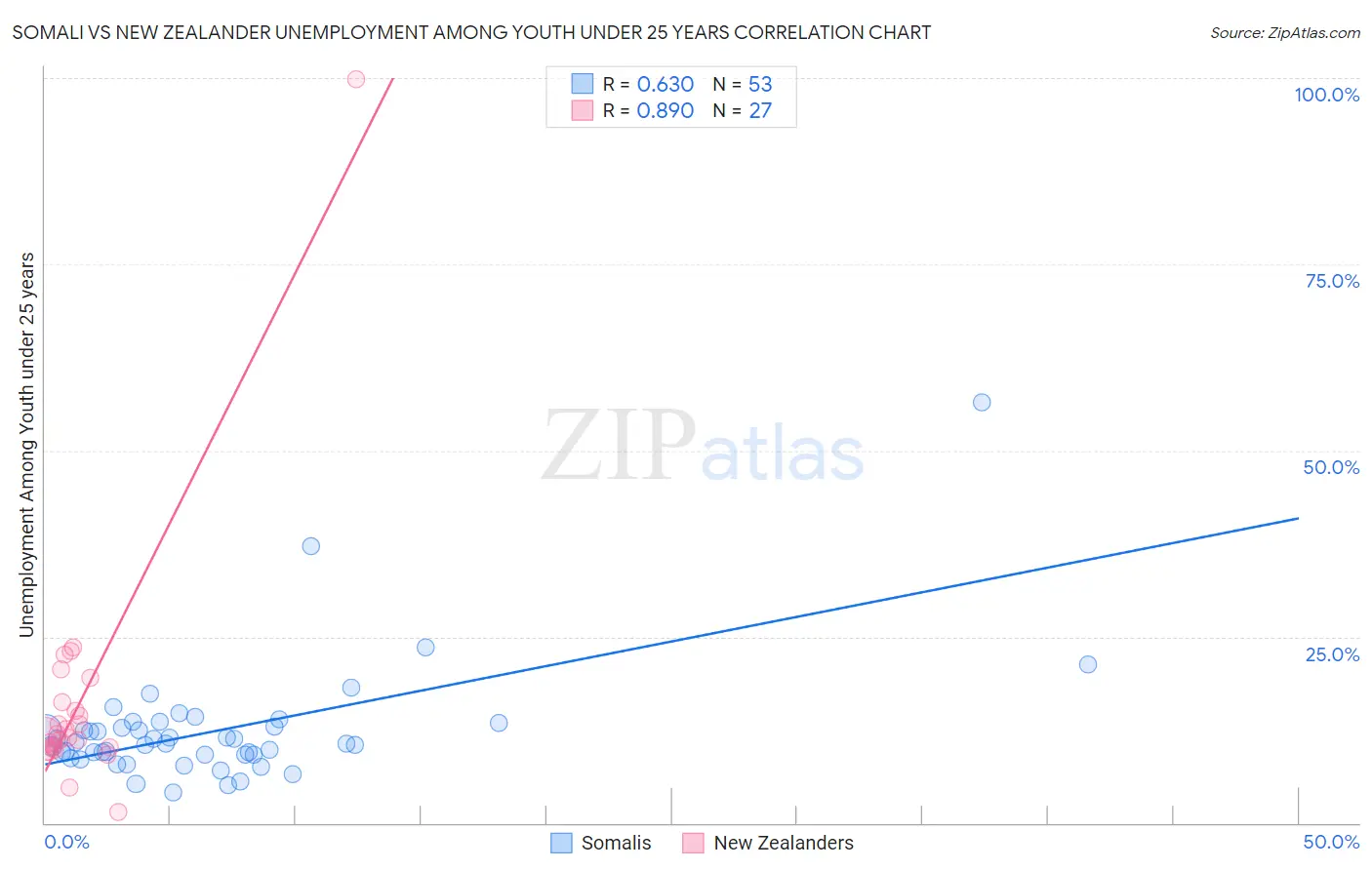 Somali vs New Zealander Unemployment Among Youth under 25 years