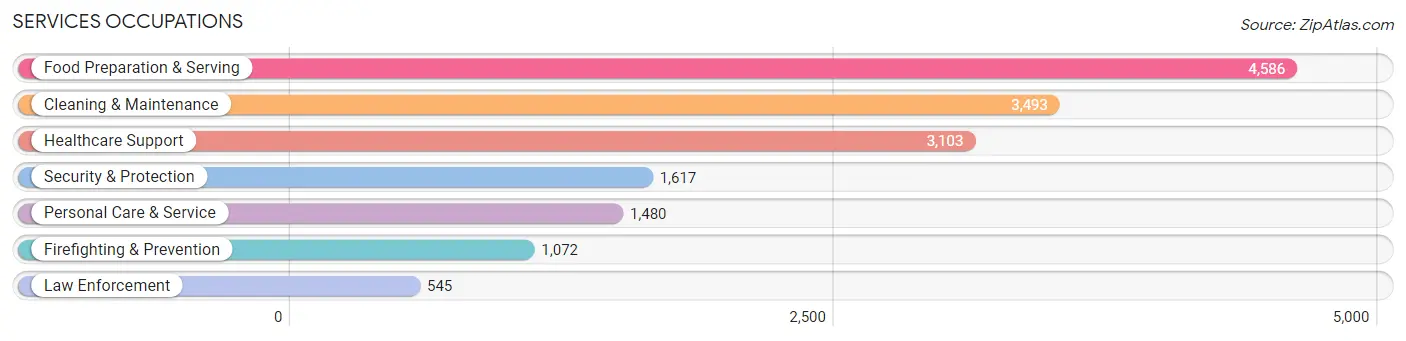 Services Occupations in Santa Fe County