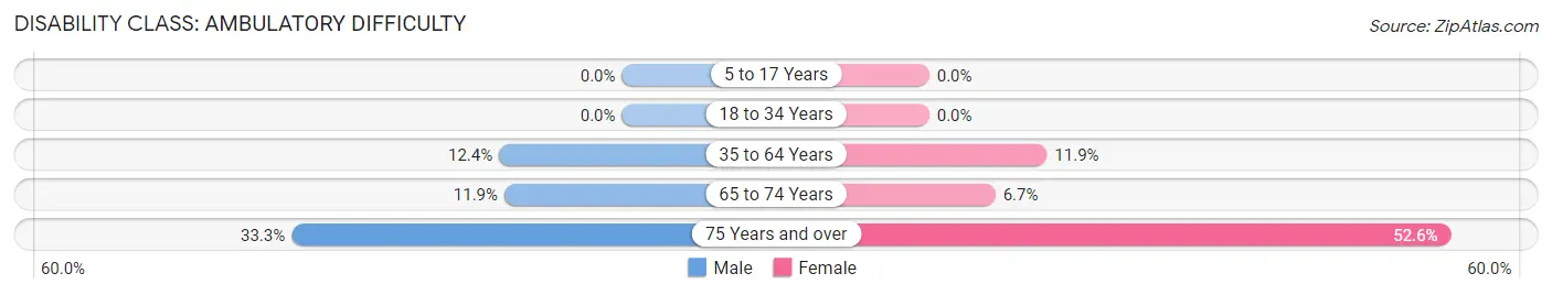 Disability in Zip Code 12076: <span>Ambulatory Difficulty</span>