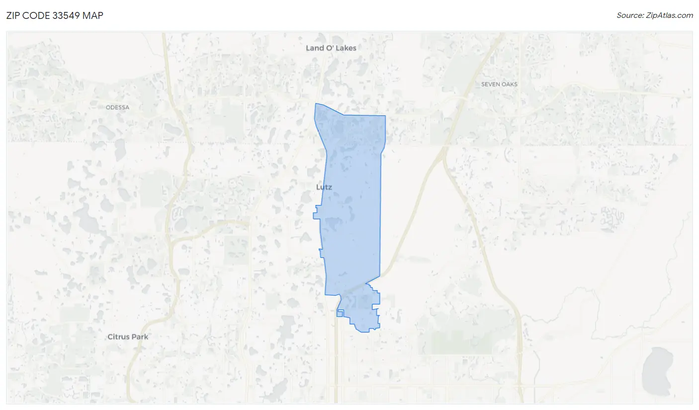 Zip Code 33549 Map