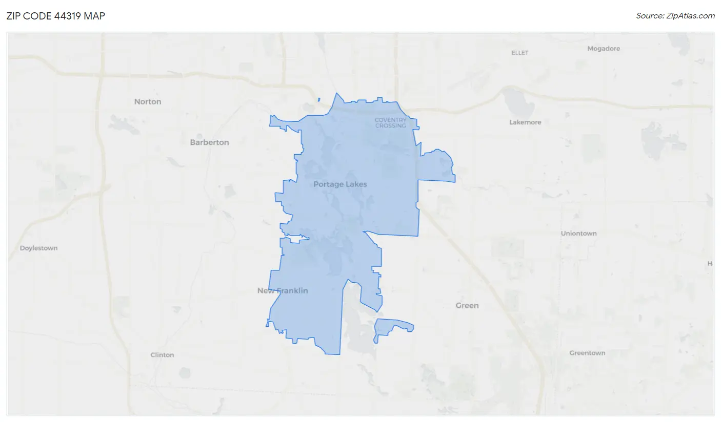 Zip Code 44319 Map