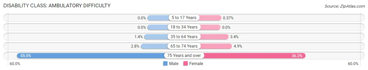 Disability in Zip Code 60119: <span>Ambulatory Difficulty</span>