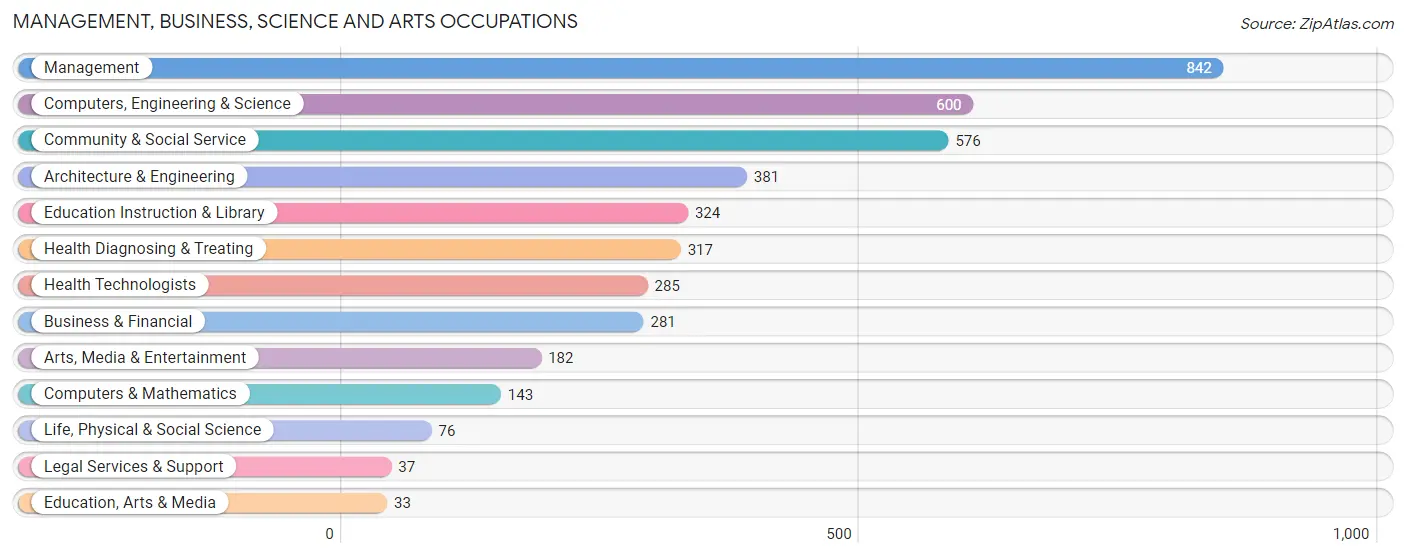 Management, Business, Science and Arts Occupations in Zip Code 60119