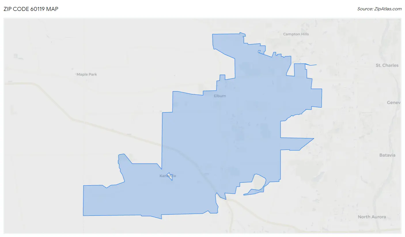 Zip Code 60119 Map