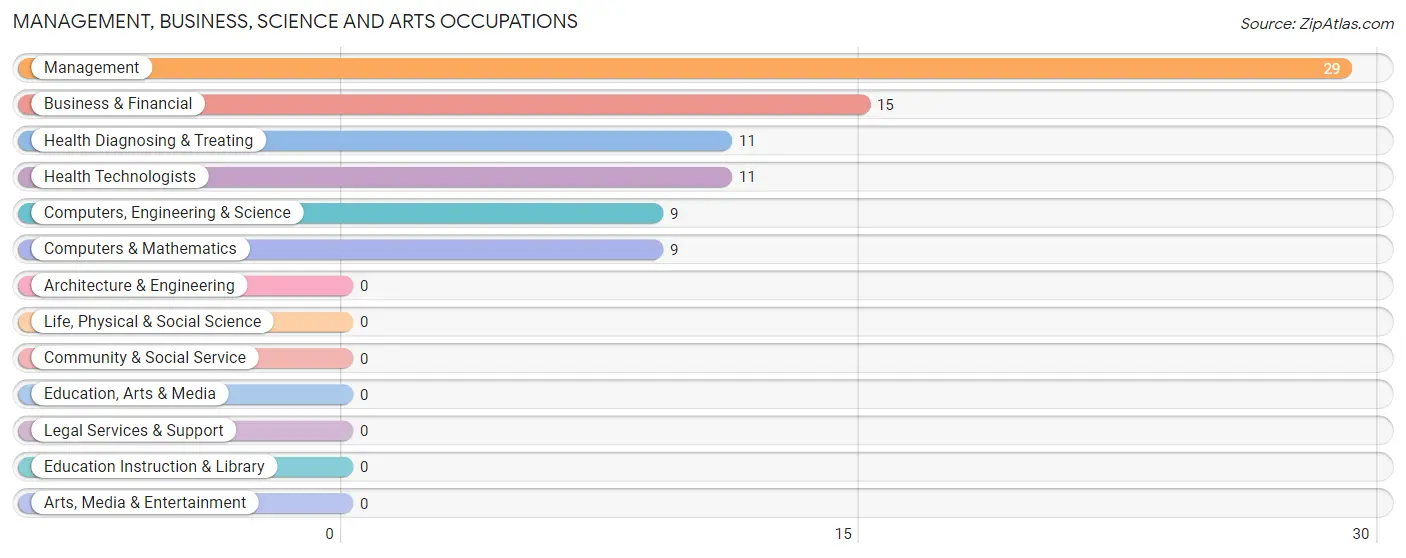 Management, Business, Science and Arts Occupations in Zip Code 82055
