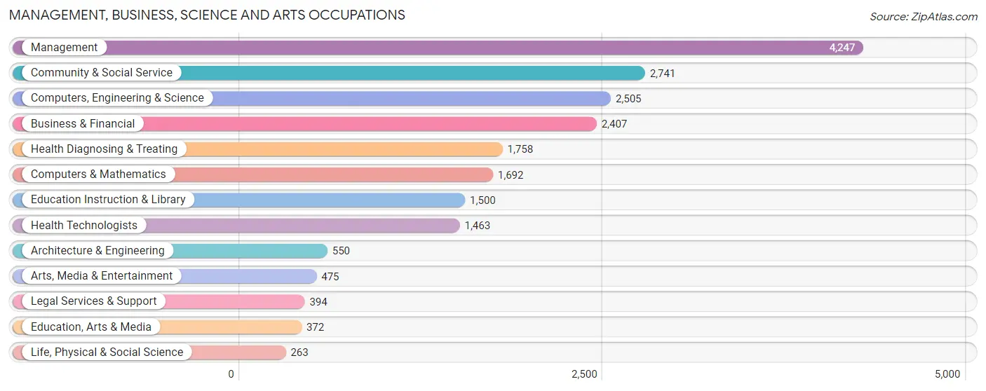 Management, Business, Science and Arts Occupations in Zip Code 85254